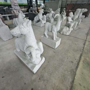 贵阳芝麻白雕刻 十二生肖 异形雕刻