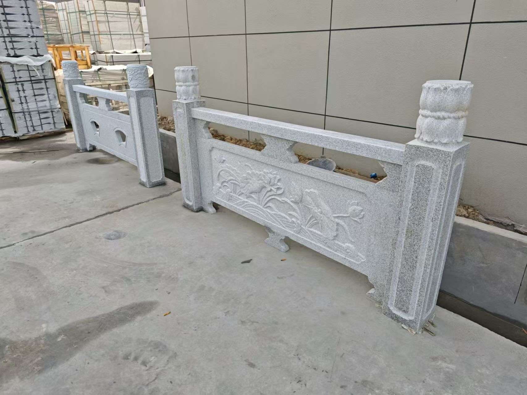 贵阳芝麻白河道栏杆 石材栏杆