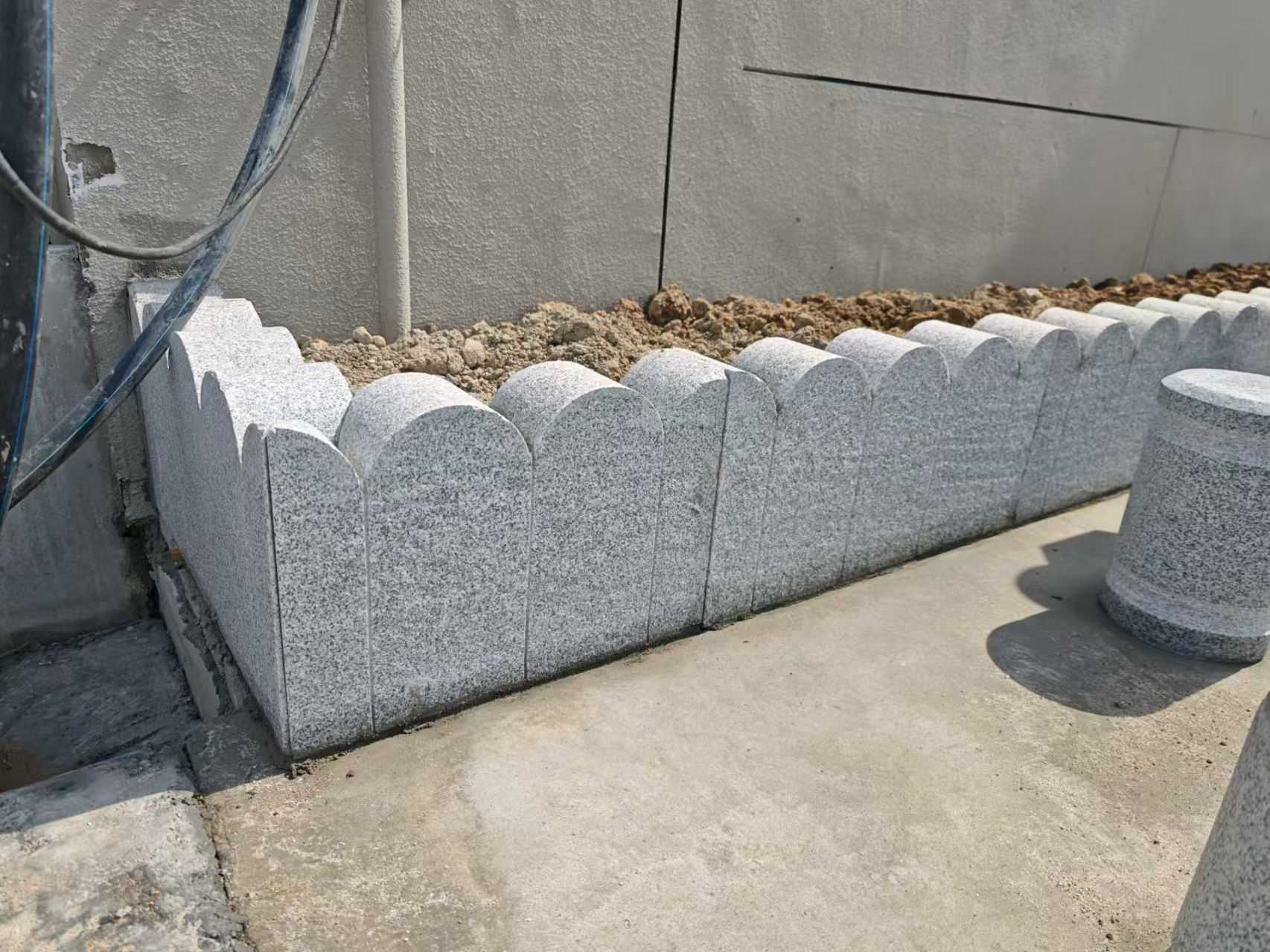 贵阳芝麻白花边石  围边石